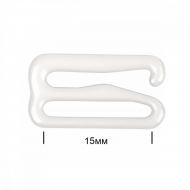 Крючок для бюстгальтера металл TBY-57739 d15мм, цв.F102 сумрачно-белый, уп.100шт