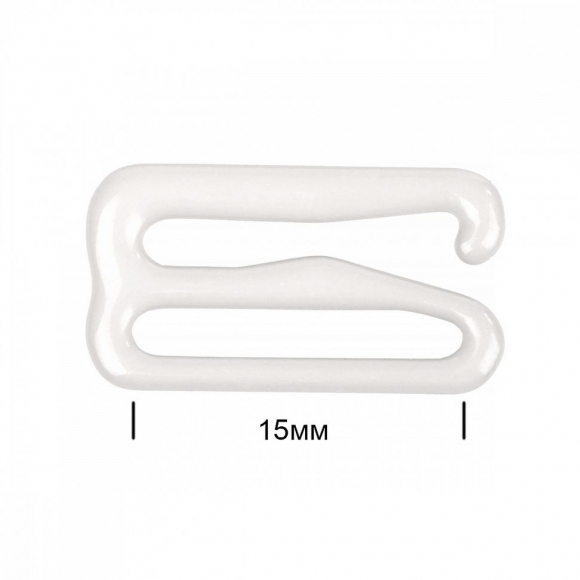 Крючок для бюстгальтера металл TBY-57739 d15мм, цв.F102 сумрачно-белый, уп.100шт