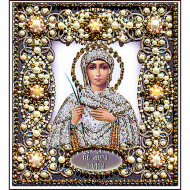Набор для вышивания хрустальными бусинами ОБРАЗА В КАМЕНЬЯХ арт. 77-И-12 Святая Лидия 16,5х14,5 см Набор для вышивания хрустальными бусинами ОБРАЗА В КАМЕНЬЯХ арт. 77-И-12 Святая Лидия 16,5х14,5 см