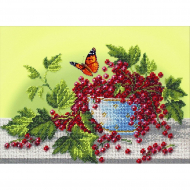 Набор для вышивания бисером ПАУТИНКА арт.Б-1301 Смородинка 28х20 см Набор для вышивания бисером ПАУТИНКА арт.Б-1301 Смородинка 28х20 см