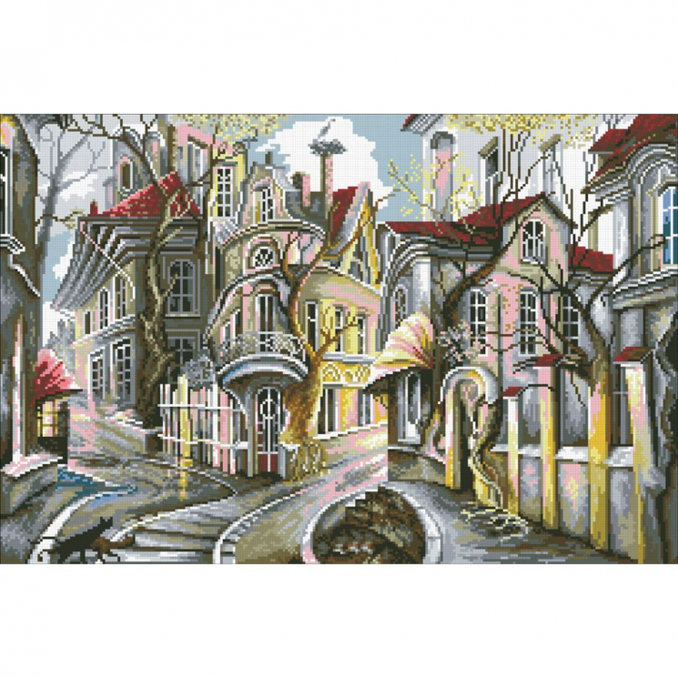 Набор Паутинка для изготовления картины со стразами арт.М426 Отражение 62х42 см