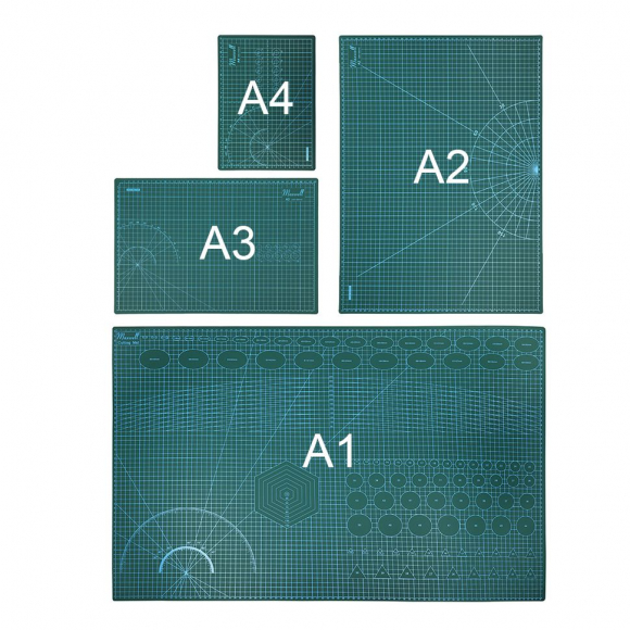 Коврик раскройный для пэчворка 3мм 22*30см (A4) Maxwell premium двухсторонний трёхслойный