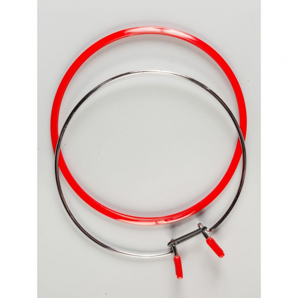 Пяльцы NURGE пружинные для вышивания и штопки, цв. красный арт.NUR.160-1/1 ?195мм толщина 7,7