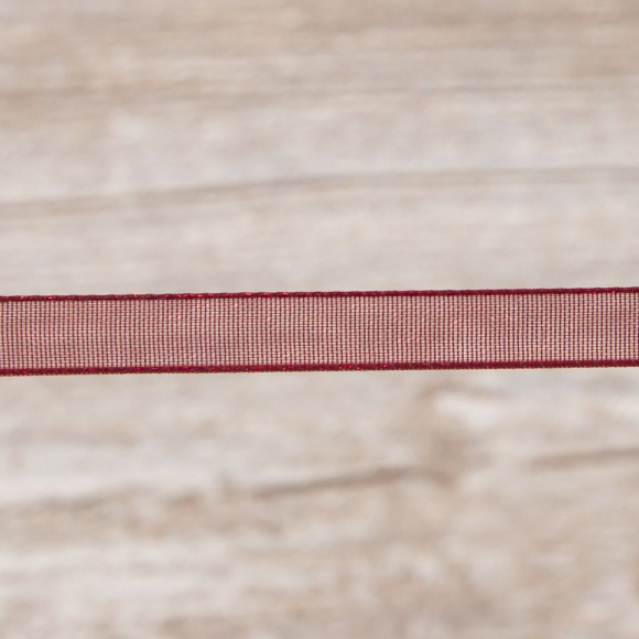 Лента органза SAFISA мини-рулон, 7 мм, 4,5 м, цвет 30, бордо Лента органза SAFISA мини-рулон, 7 мм, 4,5 м, цвет 30, бордо