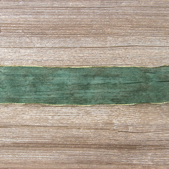 Лента органза "с памятью" SAFISA, 38 мм, 25 м цвет 97, болотный