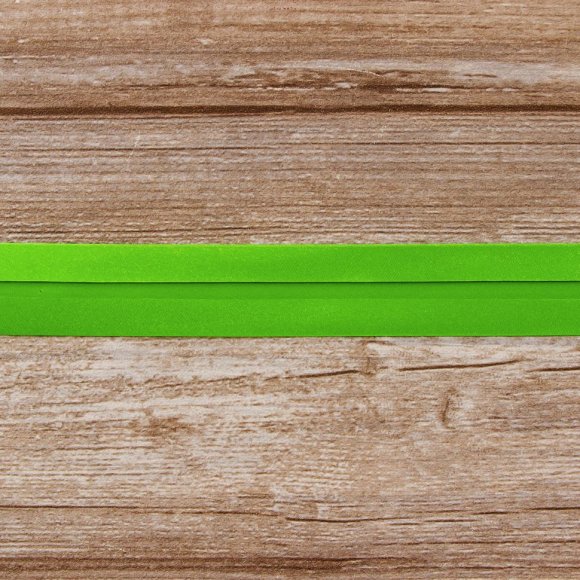 Косая бейка атласная 30 мм, 25 м, цвет 62, майская зелень