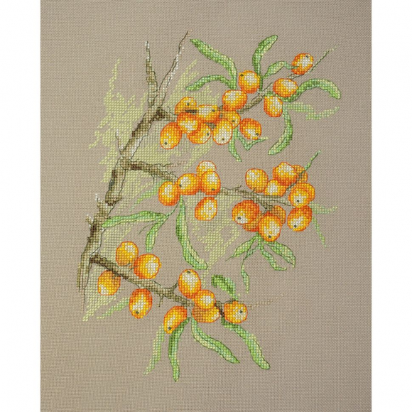 Набор для вышивания МАРЬЯ ИСКУСНИЦА арт.04.009.17 Ягоды облепихи 18х25 см