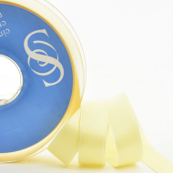 18981_Лента атласная двусторонняя SAFISA, 6.5 мм, 25 м, цвет 10, шампань