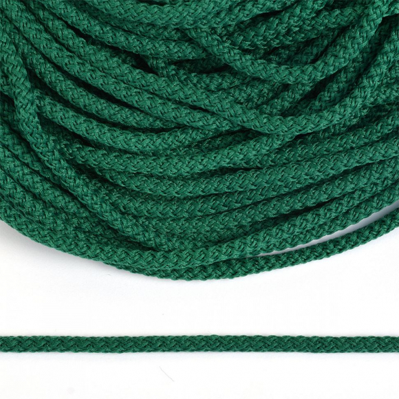 Шнур круглый полиэфир 03мм арт.1с-31 с наполнителем цв.079 т.зеленый уп.200м