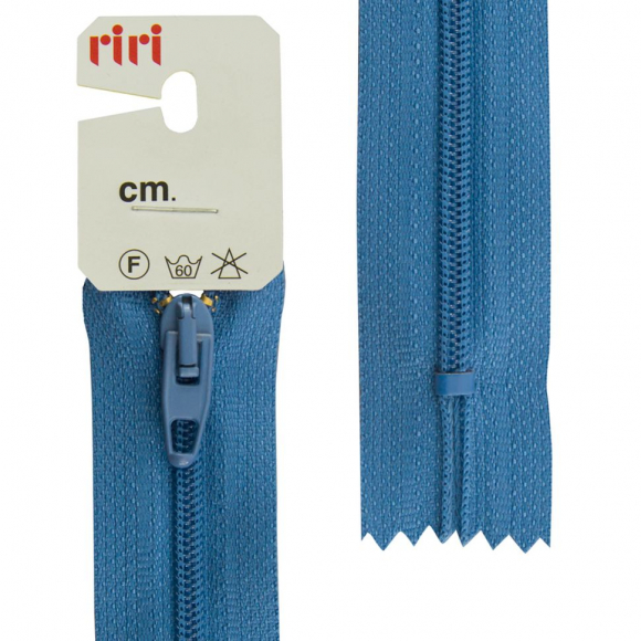 Молния Meras, спираль, неразъёмная, 4 мм, 18 см, цвет 2630, сине-голубой