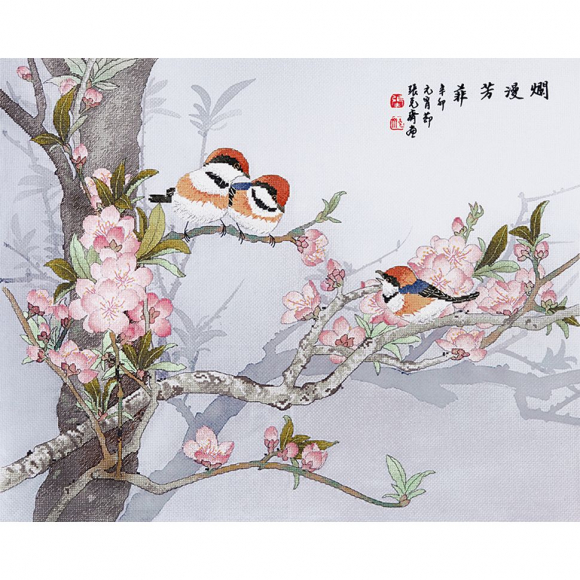 Набор для вышивания крестом XIU CRAFTS арт.2030829 Прелестный весенний день 41х51 см