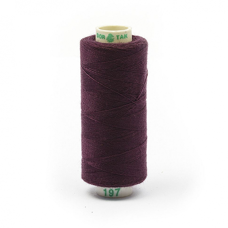 Нитки Dor Tak бытовые 40/2 полиэстер 366м цв.197 бордовый