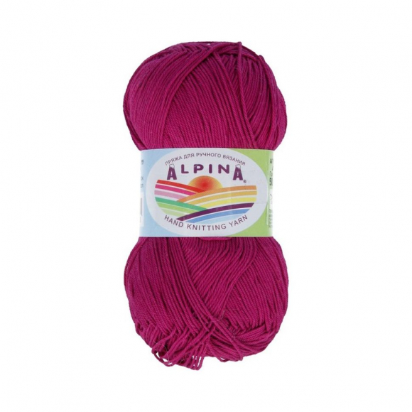Пряжа ALPINA XENIA (100% мерсеризованный хлопок) 10х50г/240м цв.042 яр.сиреневый Пряжа ALPINA XENIA (100% мерсеризованный хлопок) 10х50г/240м цв.042 яр.сиреневый