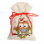 70184_Набор для вышивания мешочка "Совёнок с гирляндой"