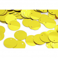 Пайетки россыпью арт.TBY-FLK045 35мм цв.A007 желтый уп.50г