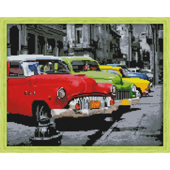 Алмазная вышивка Автомобили ретро QA202723 40х50 тм Цветной