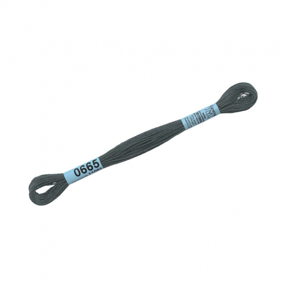 Нитки для вышивания Gamma мулине (0207-0819) 100% хлопок 24 x 8 м цв.0665 т.серый Нитки для вышивания Gamma мулине (0207-0819) 100% хлопок 24 x 8 м цв.0665 т.серый