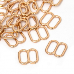 Пряжка регулятор для купальника металл TBY-810D.SW 10мм цв.золото, уп.1000шт