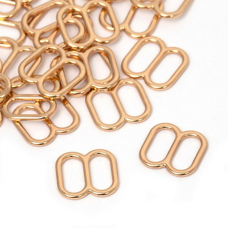 Пряжка регулятор для купальника металл TBY-810D.SW 10мм цв.золото, уп.1000шт