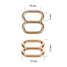 Пряжка регулятор для купальника металл TBY-810D.SW 10мм цв.золото, уп.1000шт