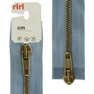 39207_Молния металл разъёмная, 2 замка, AT, 5 мм, 70 см, цвет тесьмы 2630, сине-голубой