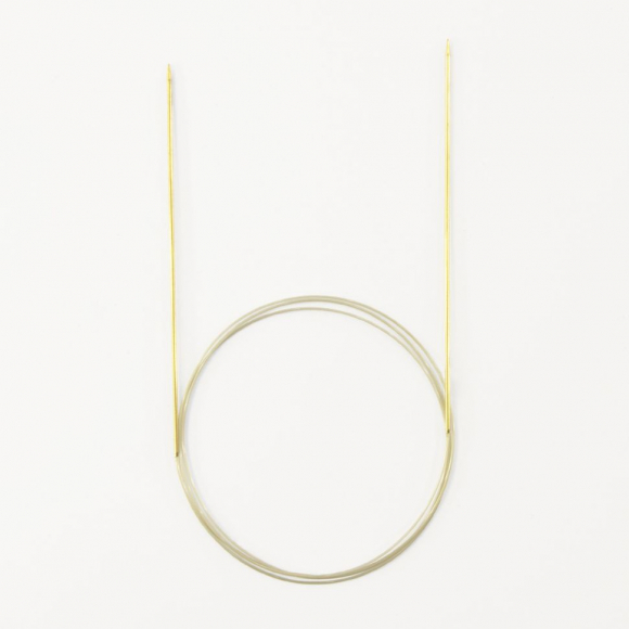 158152_Спицы круговые позолоченные с удлиненным кончиком, №1,5, 120 см