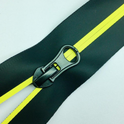 Молния водостойкая №7В5 полоса матовый н/р 16см черный/желтый 001