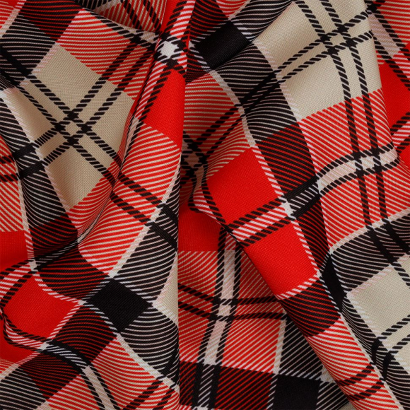 Ткань Габардин 140 г/м? 100% полиэстер шир.155 см арт.T.4000.08 цв.красный рул.25м