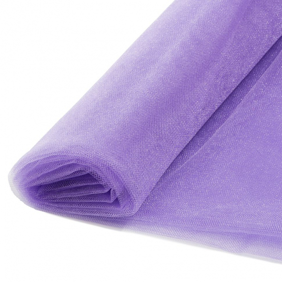 Фатин Кристалл средней жесткости блестящий арт.K.TRM шир.300см, 100% полиэстер цв. 21 К уп.5м - сиреневый Фатин Кристалл средней жесткости блестящий арт.K.TRM шир.300см, 100% полиэстер цв. 21 К уп.5м - сиреневый