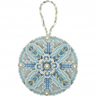 Набор для вышивания PANNA арт. IG-7299 Новогодняя игрушка. Голубой шар 8,5x8,5 см