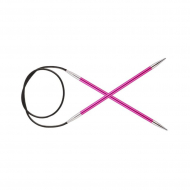 47071 Knit Pro Спицы круговые для вязания Zing 5мм/40см, алюминий