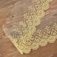 173848_Вышивка на тюле, 85 мм, цвет натуральный