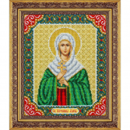 Набор для вышивания бисером ПАУТИНКА арт.Б-1085 Св. Мученица Дария 20х25 см