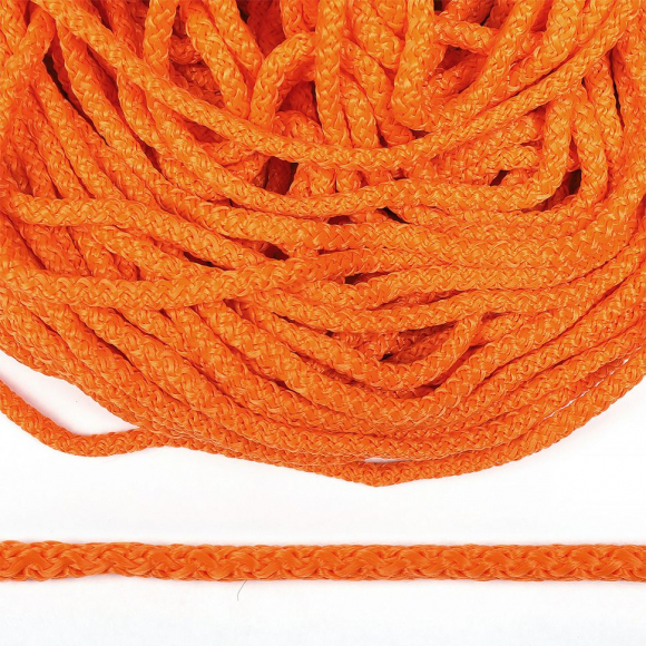 Шнур круглый полипропилен 08мм арт.ЭЛШХ-08мм цв.оранжевый уп.100м