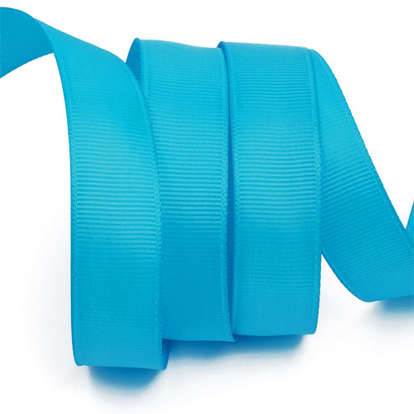 Лента Ideal репсовая в рубчик шир.25мм цв. 340 ярк.голубой уп.27,42м