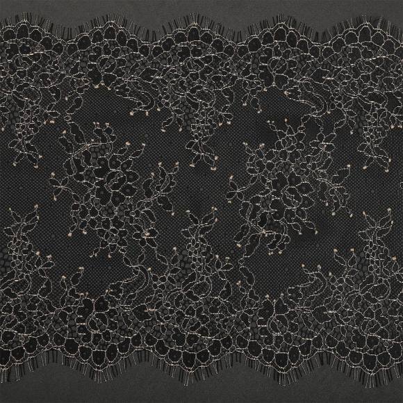 Кружево реснички KRUZHEVO арт.TBY 75225 шир.220мм цв.черный/беж уп.3м Кружево реснички KRUZHEVO арт.TBY 75225 шир.220мм цв.черный/беж уп.3м