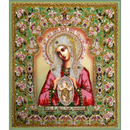 106728_Набор для вышивания хрустальными бусинами "Богородица Помощница в родах" (Храмовая икона)