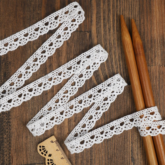 Набор вязаного кружева Kruzhevo №1 Белый