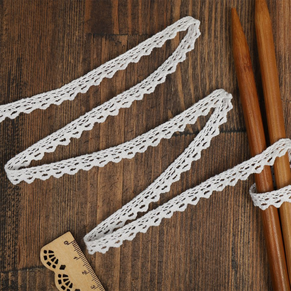Набор вязаного кружева Kruzhevo №1 Белый