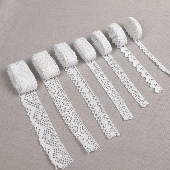 Набор вязаного кружева Kruzhevo №1 Белый