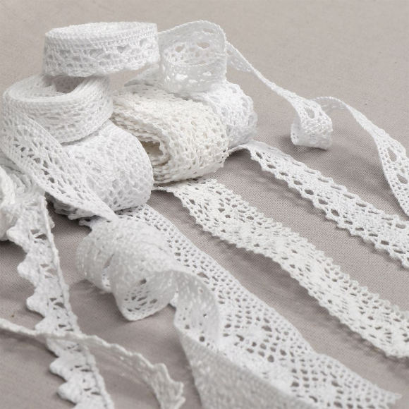 Набор вязаного кружева Kruzhevo №1 Белый