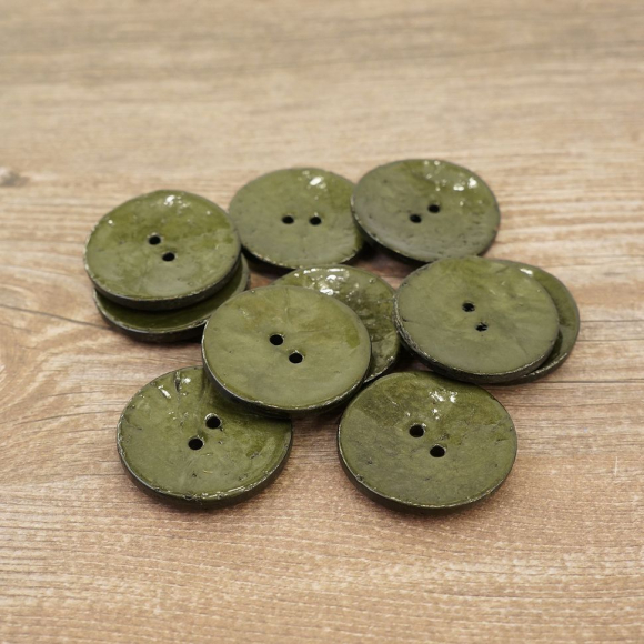 Пуговицы CONCEPT, размер 48, кокос, цвет COL.2 зеленый