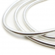 Канитель мягкая, гладкая арт.KAN/MS-33 матовый, цв.серебро уп.100 г