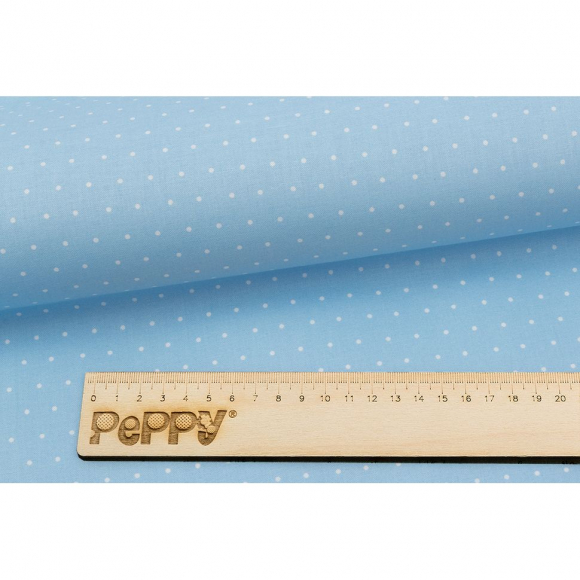 Ткань для пэчворка PEPPY Бабушкин Сундучок 140 г/м? 100% хлопок цв.БС-52 горох голубой уп.50х55 см