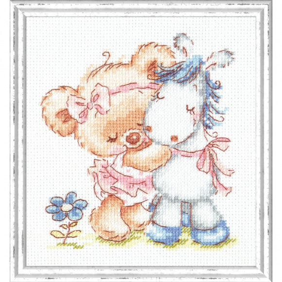 Набор для вышивания ЧУДЕСНАЯ ИГЛА арт.17-18 Я люблю свою лошадку! 12х13 см