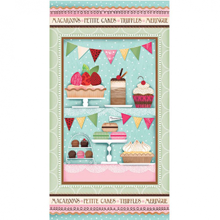 Ткань для пэчворка PEPPY Sugary Sweet Panel 4550 146 г/м? 100% хлопок цв.25492 MUL1 уп.60х110 см