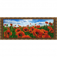 Рисунок на ткани (Бисер) КОНЁК арт. 9744 Маковое поле 25х65 см