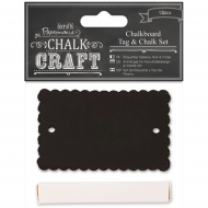 86669_Набор бирок (тэги) "Напиши мелом - Бирки с фестонами + мел"