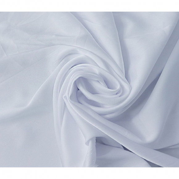 Ткань шелк Армани 89 г/м? 97% полиэстер, 3% спандекс шир.148 см арт.Р.11270.01 цв.01 белый уп.25м