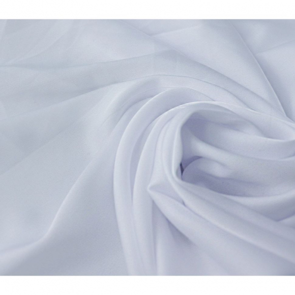 Ткань шелк Армани 89 г/м? 97% полиэстер, 3% спандекс шир.148 см арт.Р.11270.01 цв.01 белый уп.25м